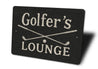 Golfer's Lounge Golfers Aluminum Decor Sign