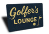 Golfer's Lounge Golf Ball Aluminum Decor Sign