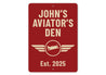 Personalized Aviator's Den Established Year Sign