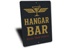 Hangar Bar Raise Your Spirits Cocktail With Wings Sign