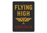 Flying High Cocktails Pilot Decor Sign