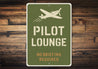 Pilot Lounge No Briefing Required Decor Sign
