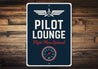 Pilot Lounge Flight Plans Optional Wings Decor Sign