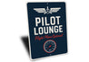 Pilot Lounge Flight Plans Optional Wings Decor Sign
