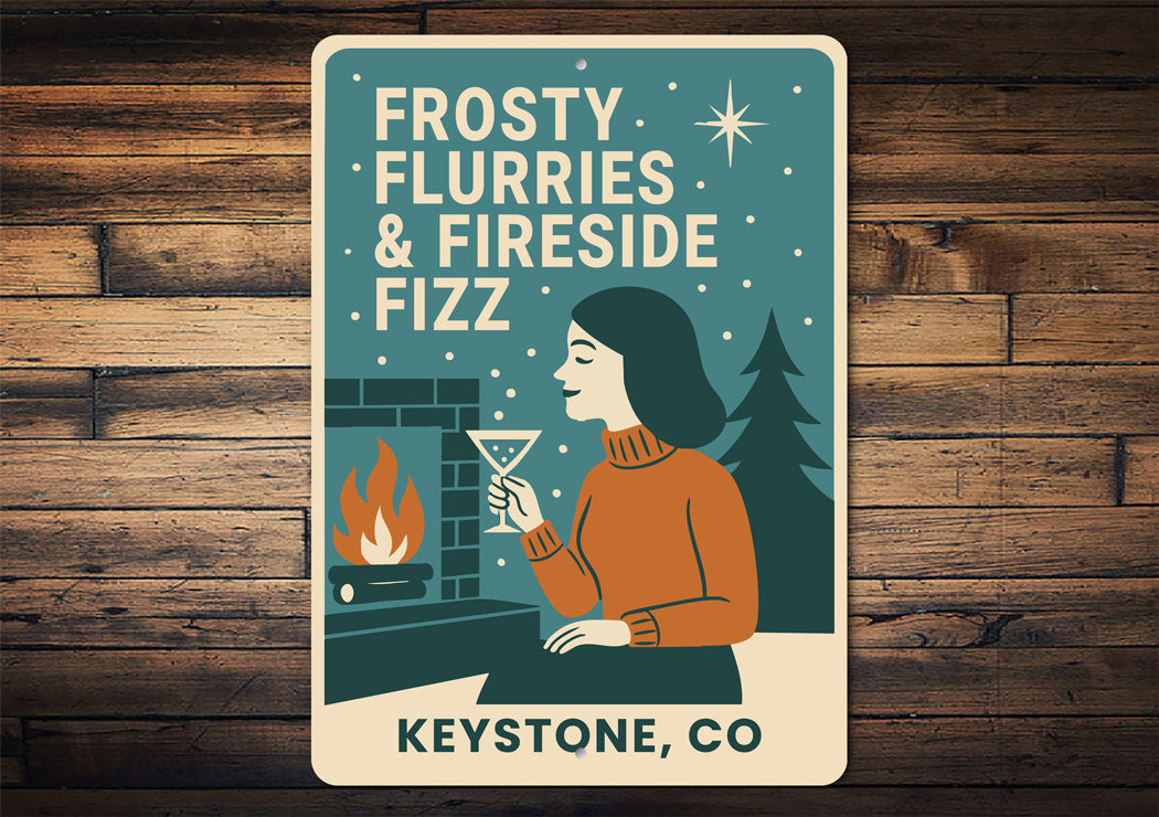 Frosty Flurries And Fireside Fizz Keystone Colorado Sign