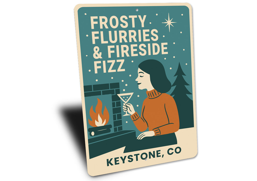 Frosty Flurries And Fireside Fizz Keystone Colorado Sign