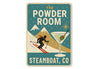 The Powder Room Ski And Cocktails Steamboat Colorado Sign