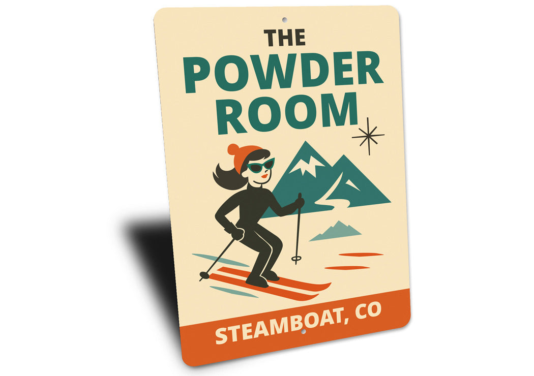 The Powder Room Steamboat Colorado Ski Sign