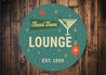 Tinsel Town Lounge Established Year Holiday Decore Sign
