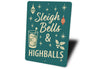 Sleigh Bells And Highballs Cocktail Mistletoe Sign