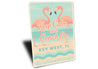 Flamingos Keep Calm And Conch On Pastel Beach Vibes Sign