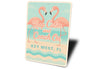 Flamingos Keep Calm And Conch On Pastel Beach Vibes Sign