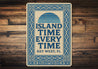 Key West Island Time Every Time Mediterranean Tile Sign