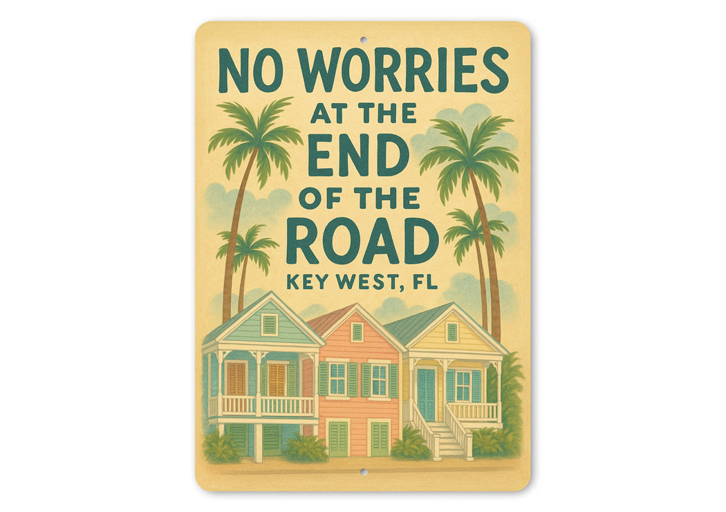 No Worries Key West Conch Cottage Sign