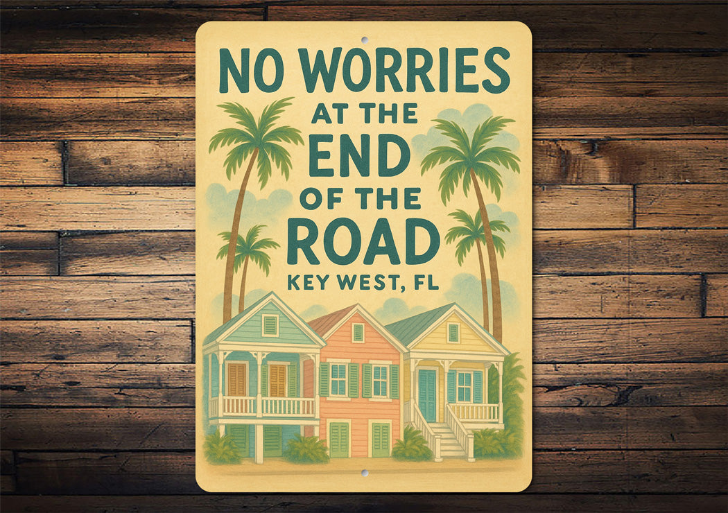 No Worries Key West Conch Cottage Sign