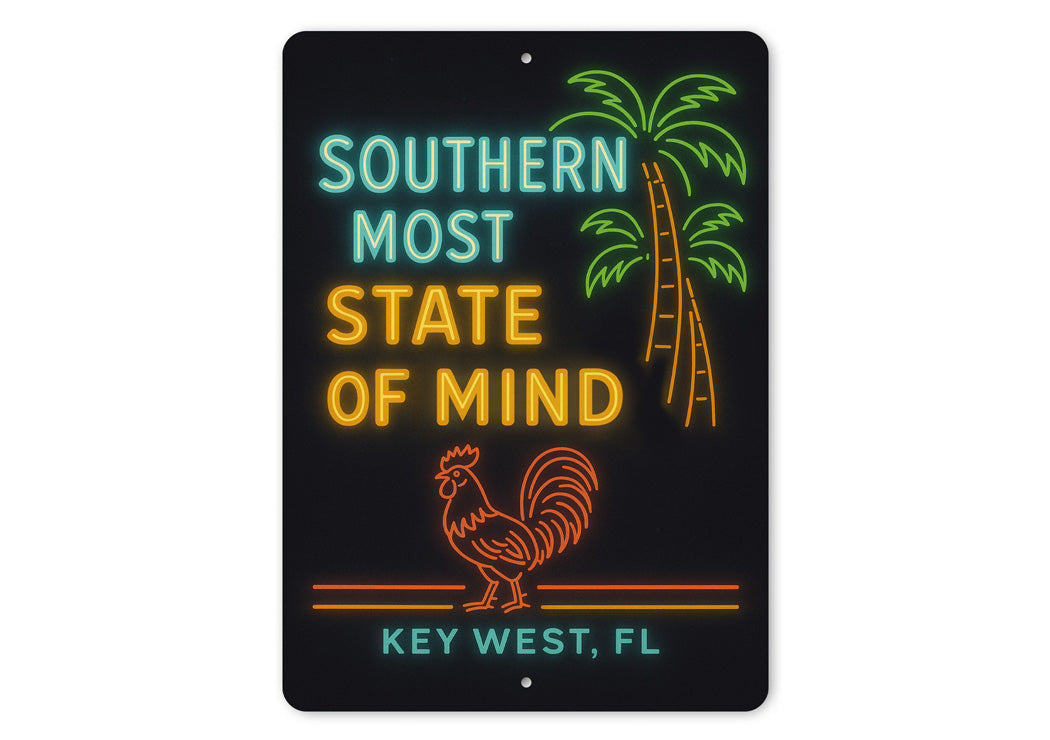 Southernmost State Of Mind Key West Retro Neon Sign