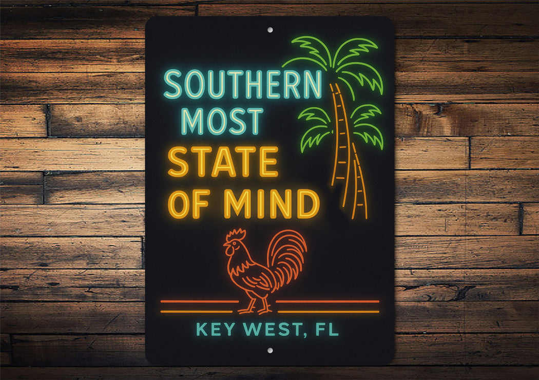 Southernmost State Of Mind Key West Retro Neon Sign