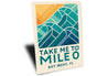 Take Me To Mile 0 Key West Geometric Waves Beach Sign