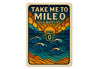 Take Me To Mile 0 Key West Stained Glass Beach Sign