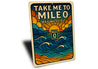 Take Me To Mile 0 Key West Stained Glass Beach Sign