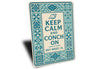 Keep Calm And Conch On Key West Tile-Inspired Beach Sign