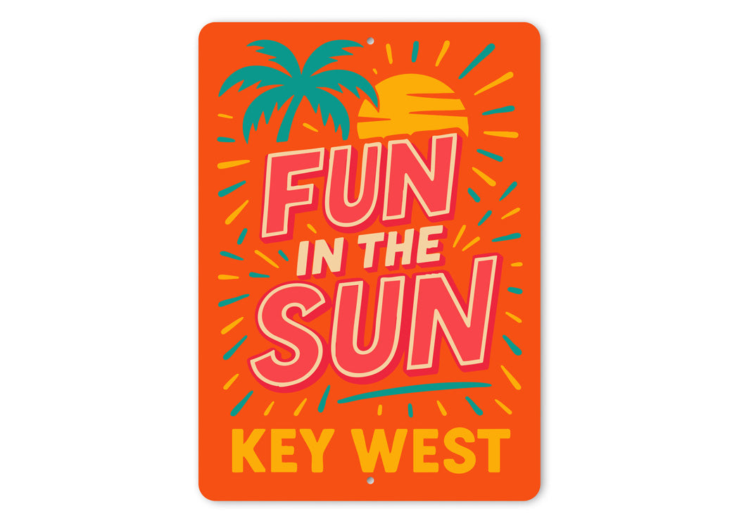 Fun In The Sun Key West Beach Vibes Poster Sign