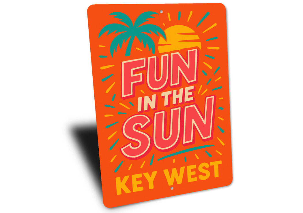 Fun In The Sun Key West Beach Vibes Poster Sign
