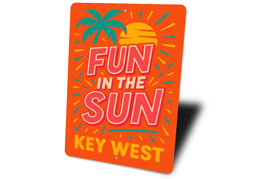 Fun In The Sun Key West Beach Vibes Poster Sign
