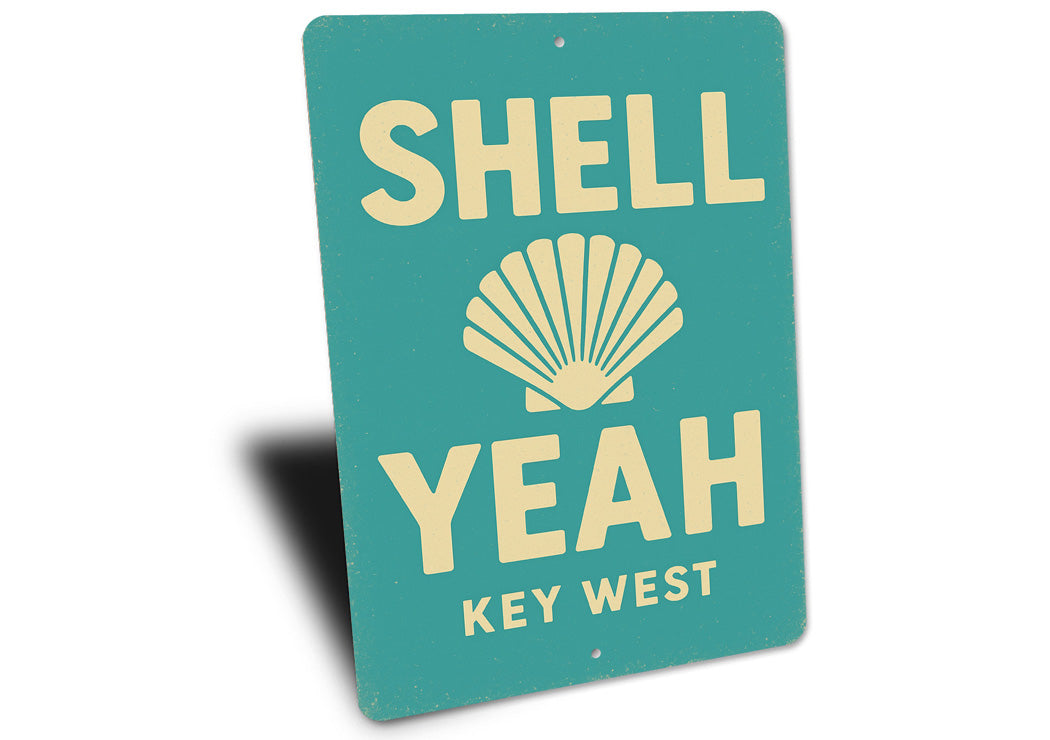 Shell Yeah Beach Pun Beachhouse Sign