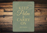 Keep Palm & Carry On Key West Resort-Themed Pun Sign