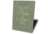 Keep Palm & Carry On Key West Resort-Themed Pun Sign