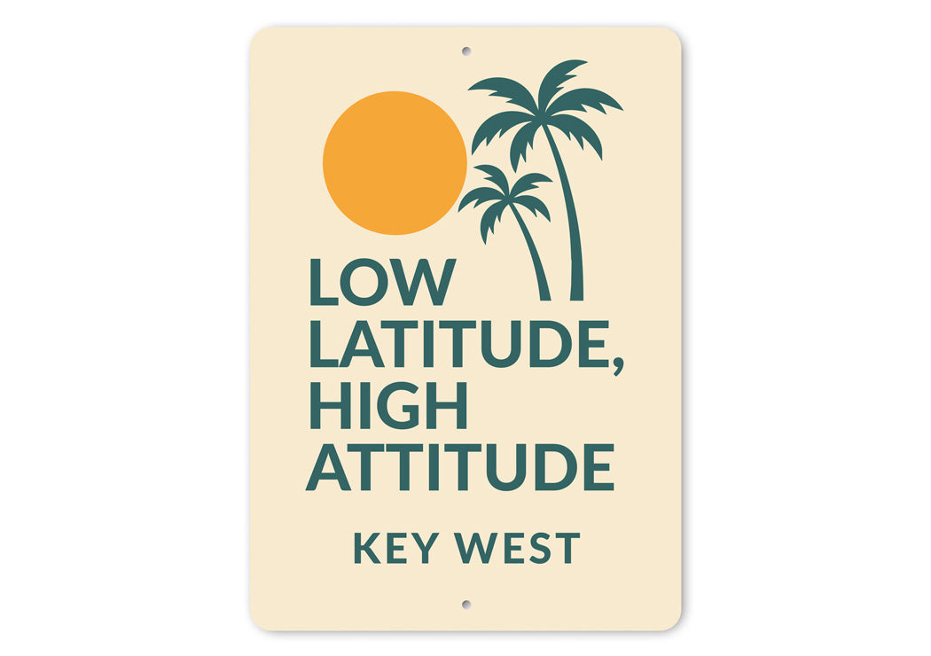 Low Latitude, High Attitude Tropical Palms Key West Sign