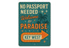Welcome To Paradise Retro Boardwalk Key West Sign