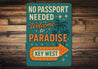 Welcome To Paradise Retro Boardwalk Key West Sign