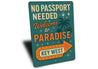 Welcome To Paradise Retro Boardwalk Key West Sign