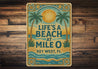 Life's A Beach At Mile 0 Mosaic Tile Theme Key West Sign