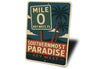Mile 0 Southernmost Paradise Key West Palms Sign