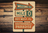 Welcome To Mile 0 Key West Retro Motel Sign
