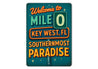 Welcome To Mile 0 Key West Florida Retro Neon Sign