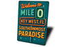 Welcome To Mile 0 Key West Florida Retro Neon Sign