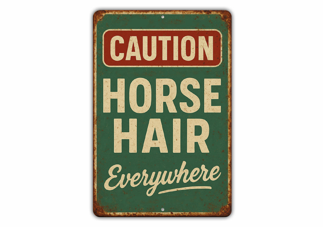 Horse Hair Everywhere Funny Rustic Ranch Sign