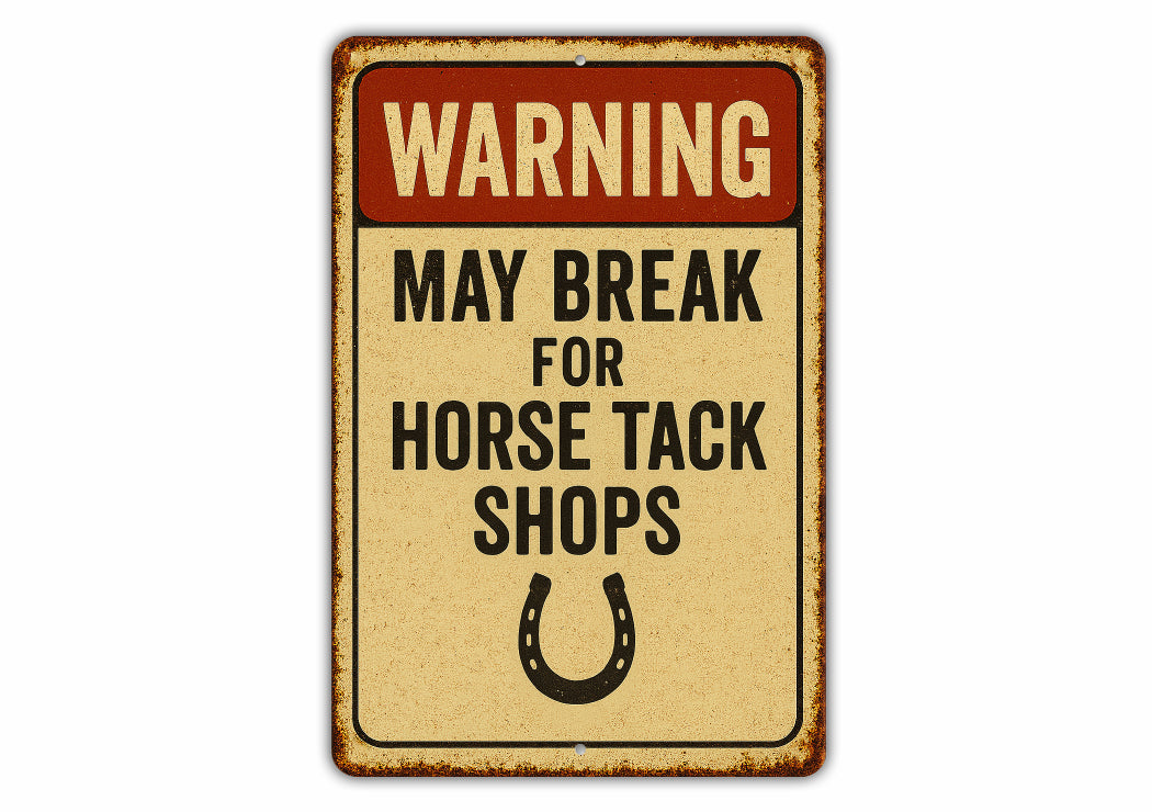 Horse Tack Shops Horshoe Equestrian Rustic Sign