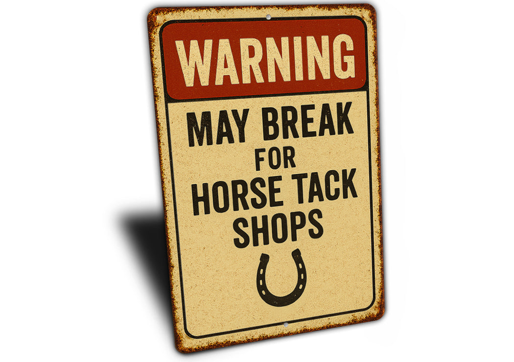 Horse Tack Shops Horshoe Equestrian Rustic Sign