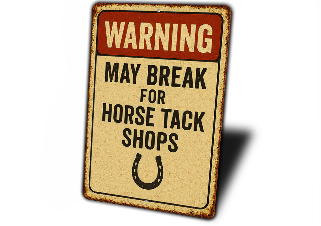 Horse Tack Shops Horshoe Equestrian Rustic Sign