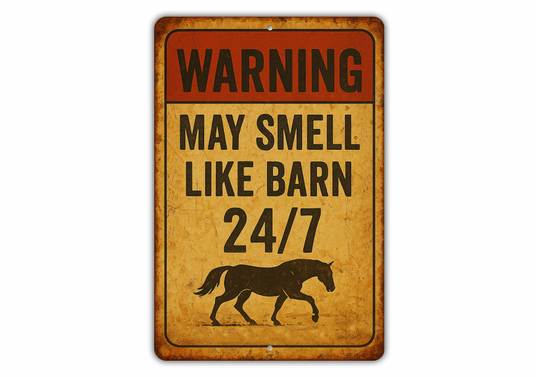 May Smell Like Barn Horse Farm Rustic Sign