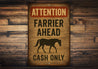 Farrier Ahead Rustic Horse Farm Sign