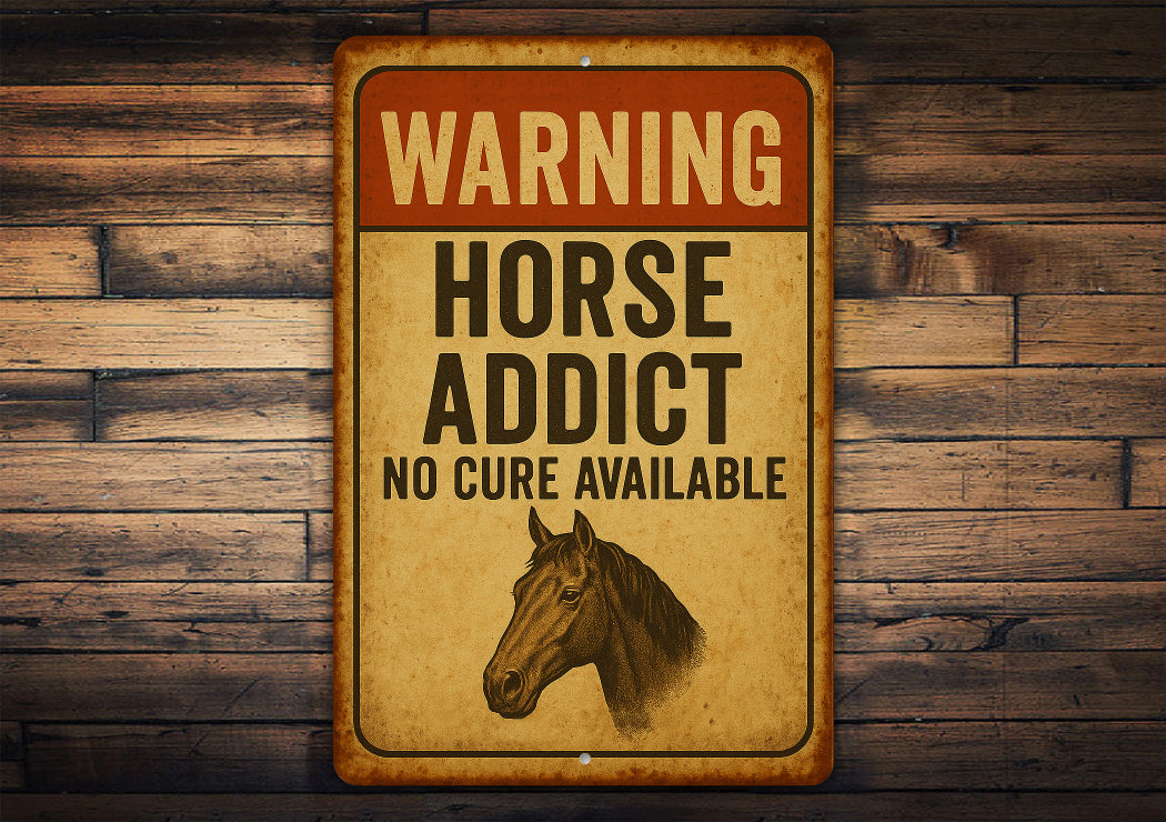 Equestrian Horse Farm Ranch Funny Rustic Sign