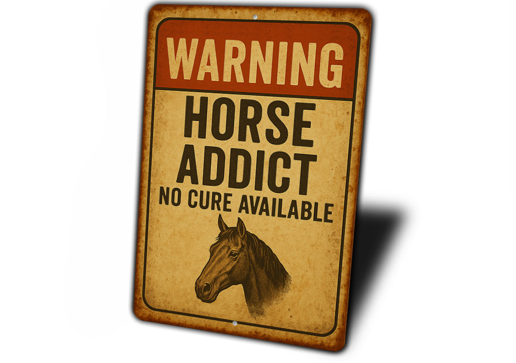 Equestrian Horse Farm Ranch Funny Rustic Sign