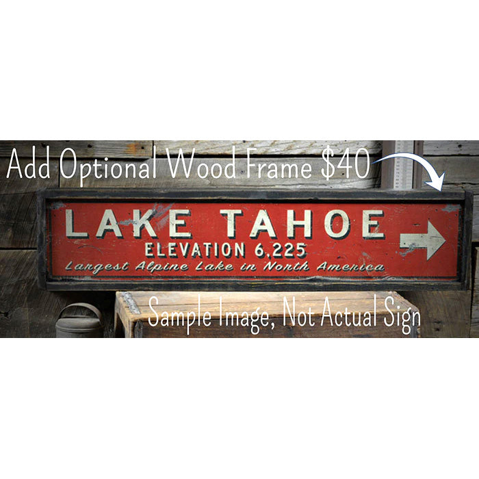 Place Name Est Date Rustic Wood Sign