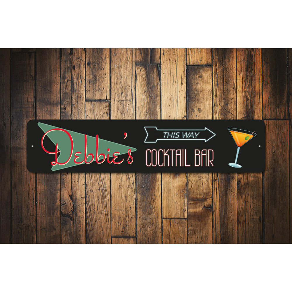 Home Cocktail Bar Sign Aluminum Sign